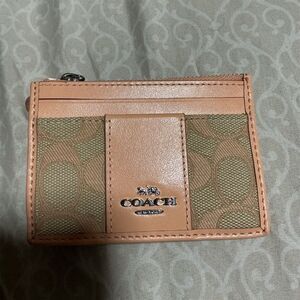 COACH Mini Skinny ID Case Cardholder Wallet & Key Chain NWT AUTHENTIC
